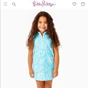 Lilly Pulitzer Mini Sleeveless Skipper Dress Succulent Blue Sea Cups X-Large NWT